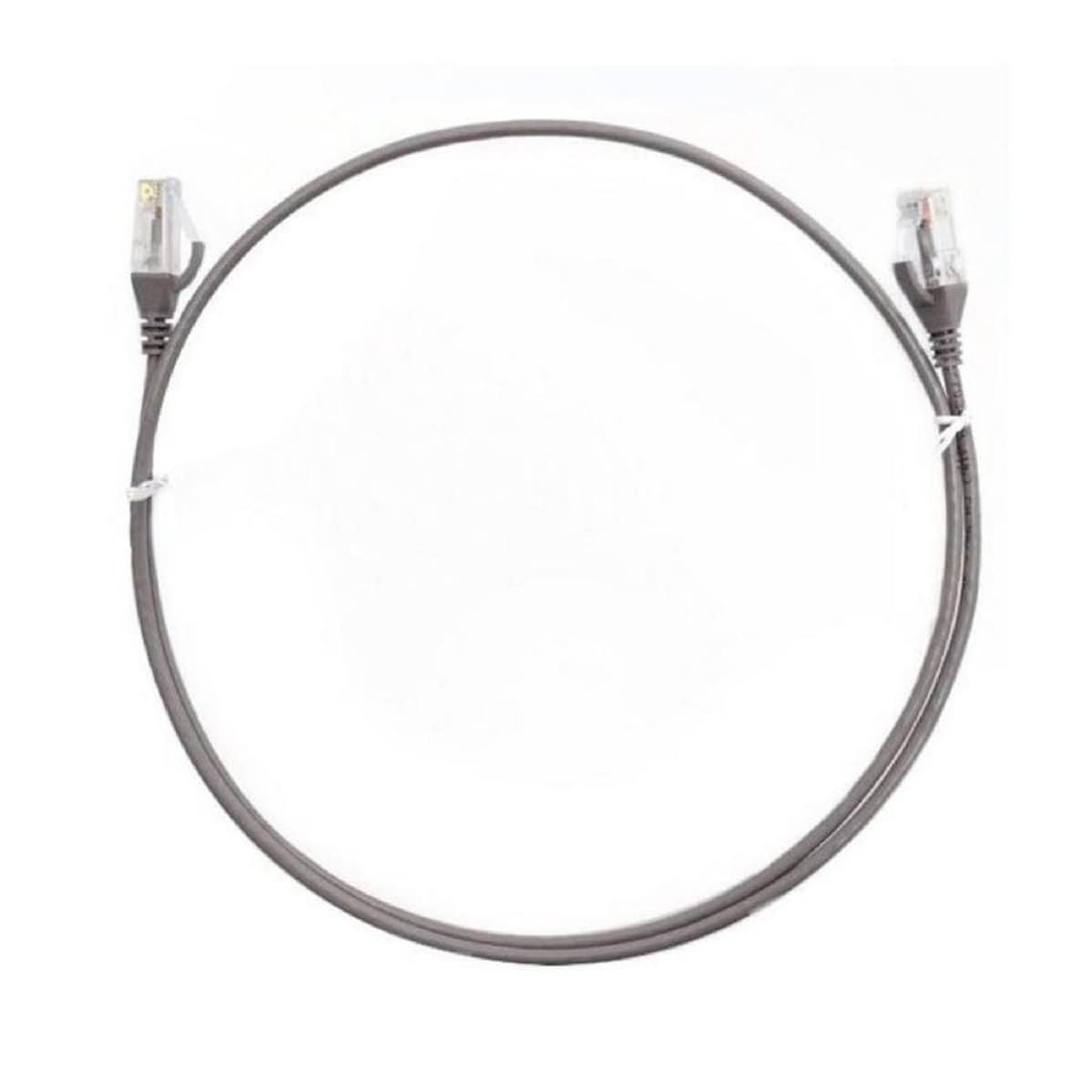 A large main feature product image of 8Ware Thin CAT6 Cable - Grey 5M