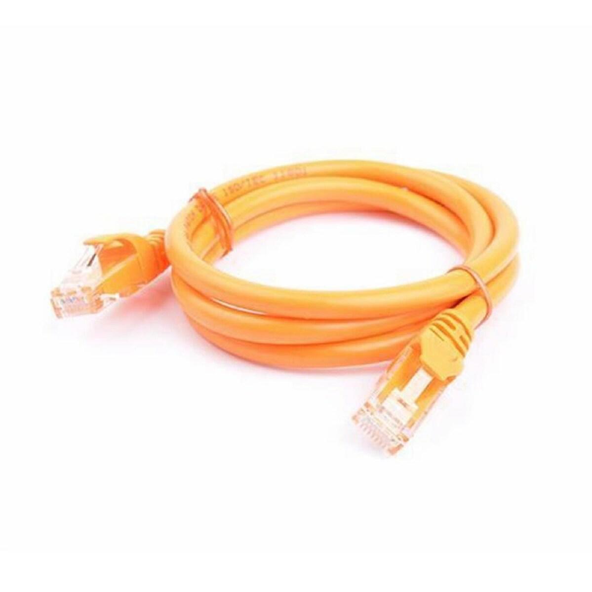 A large main feature product image of 8Ware Snagless CAT6A Cable - Orange 1.5M