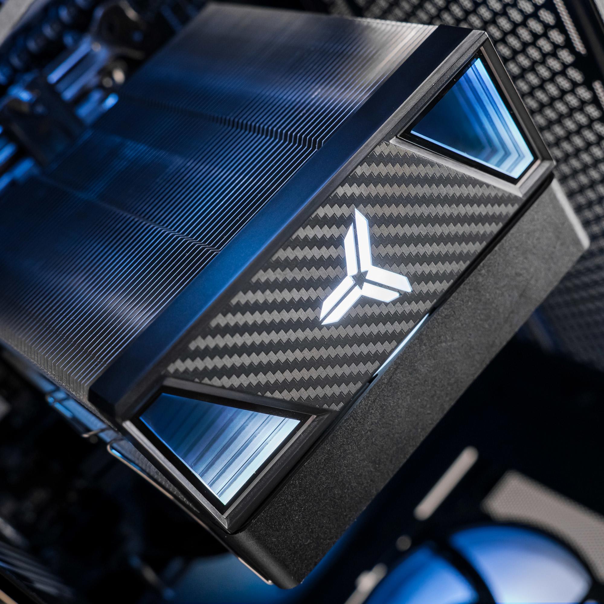 A large main feature product image of EX-DEMO PLE Anchor RTX 5070 Ti Prebuilt Ready To Go Gaming PC