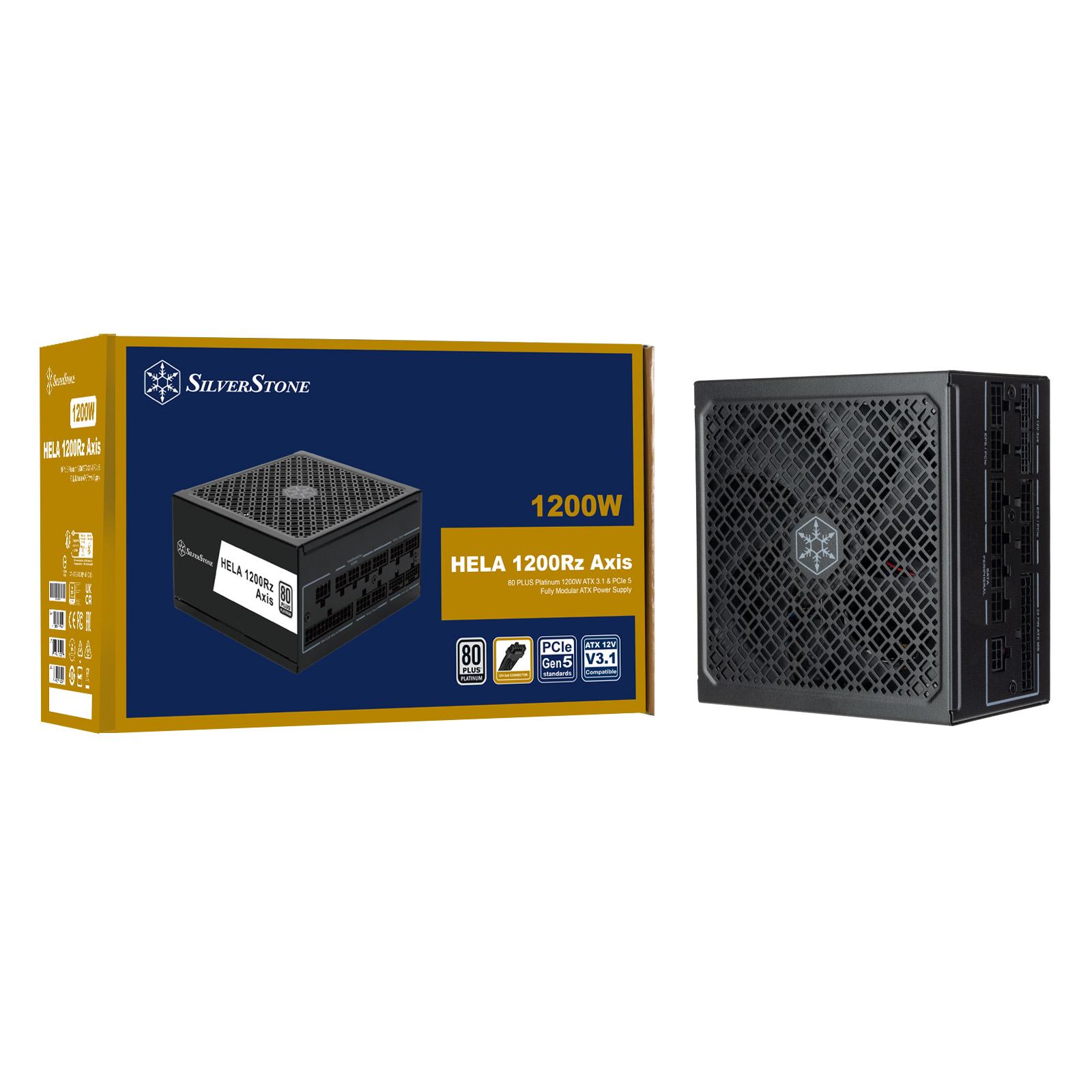 A large main feature product image of SilverStone HELA R 1200W Platinum PCIe 5.1 ATX 3.1 Modular PSU