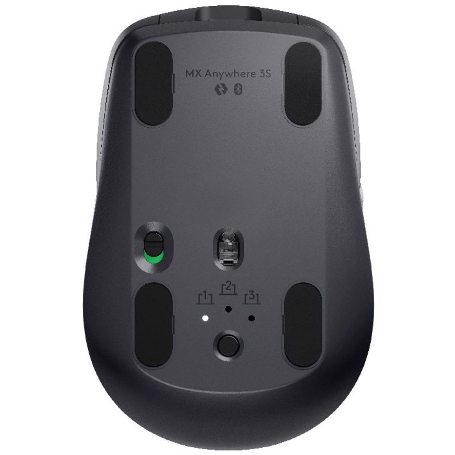 A large main feature product image of EX-DEMO Logitech MX Anywhere 3S Compact Wireless Performance Mouse (Graphite)