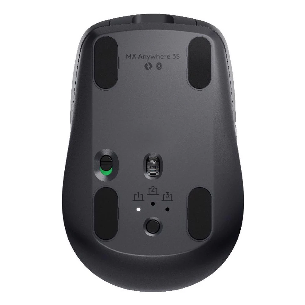 A large main feature product image of EX-DEMO Logitech MX Anywhere 3S Compact Wireless Performance Mouse (Graphite)