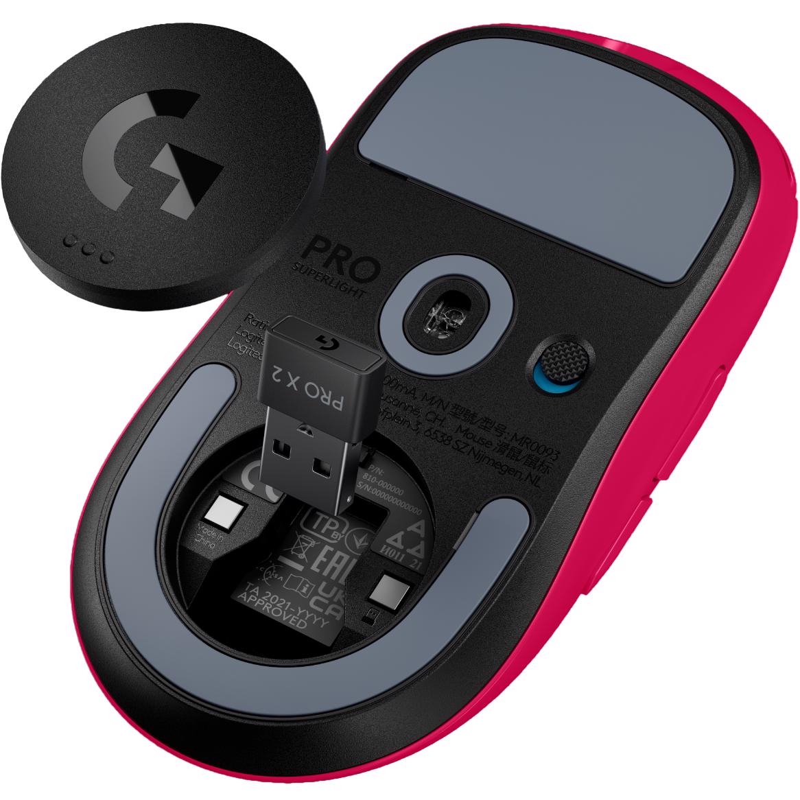 A large main feature product image of EX-DEMO Logitech G PRO X SUPERLIGHT 2 LIGHTSPEED Wireless 60g Lightweight Gaming Mouse (Magenta)