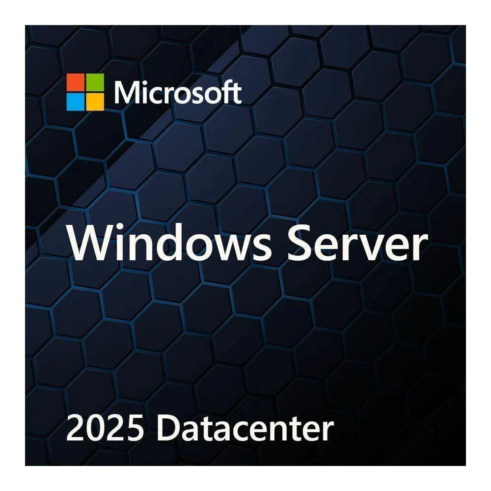 A large main feature product image of Microsoft Windows Server Data Center 2025 2 Core