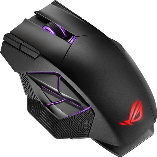 A large main feature product image of EX-DEMO ASUS ROG Spatha X Wireless Gaming Mouse