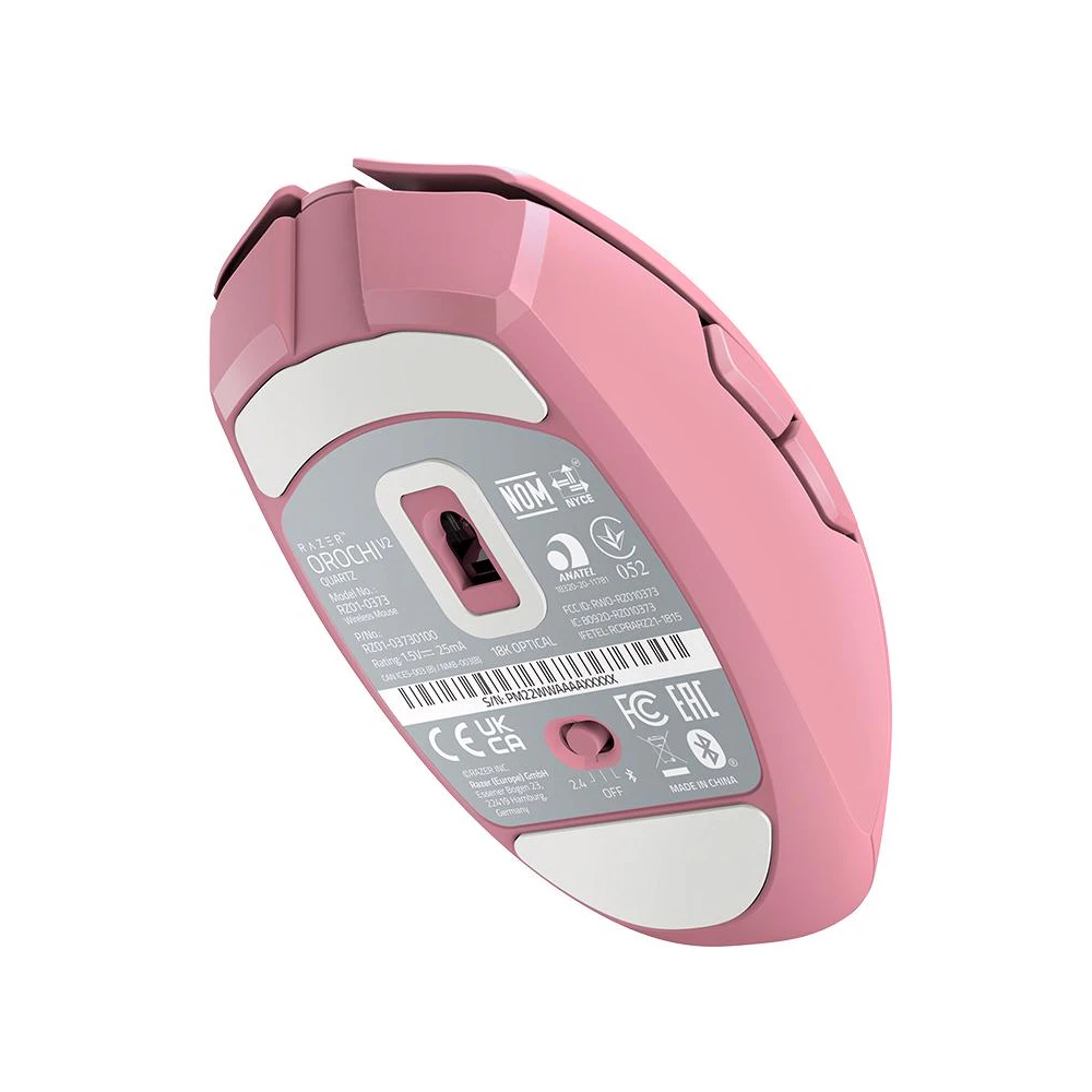 A large main feature product image of EX-DEMO Razer Orochi V2 - Wireless Gaming Mouse (Quartz Pink)