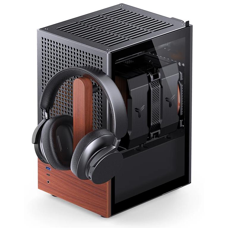 A large main feature product image of EX-DEMO Jonsbo T6 SFF 13.6L Mini-ITX Case (Black)