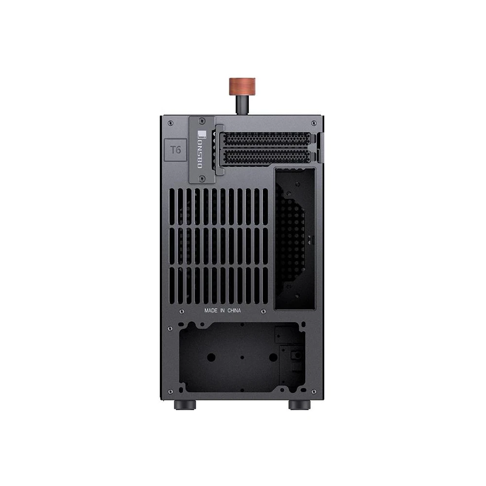 A large main feature product image of EX-DEMO Jonsbo T6 SFF 13.6L Mini-ITX Case (Black)