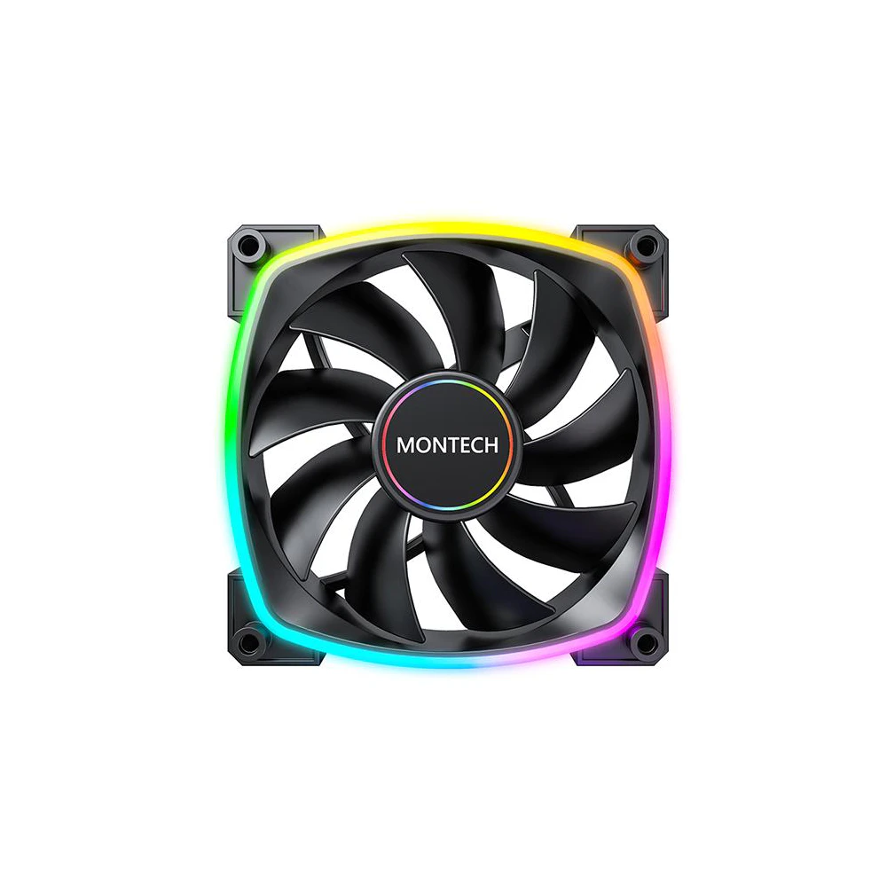 A large main feature product image of EX-DEMO Montech AX120 ARGB 120mm PWM Fan (Black)