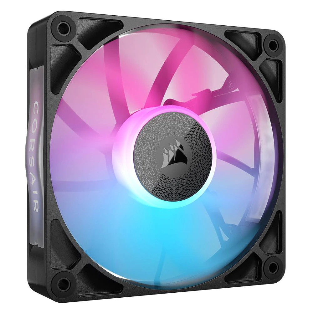 A large main feature product image of EX-DEMO Corsair iCUE LINK RX120 RGB - 120mm PWM Modular LCP Fan (Black)