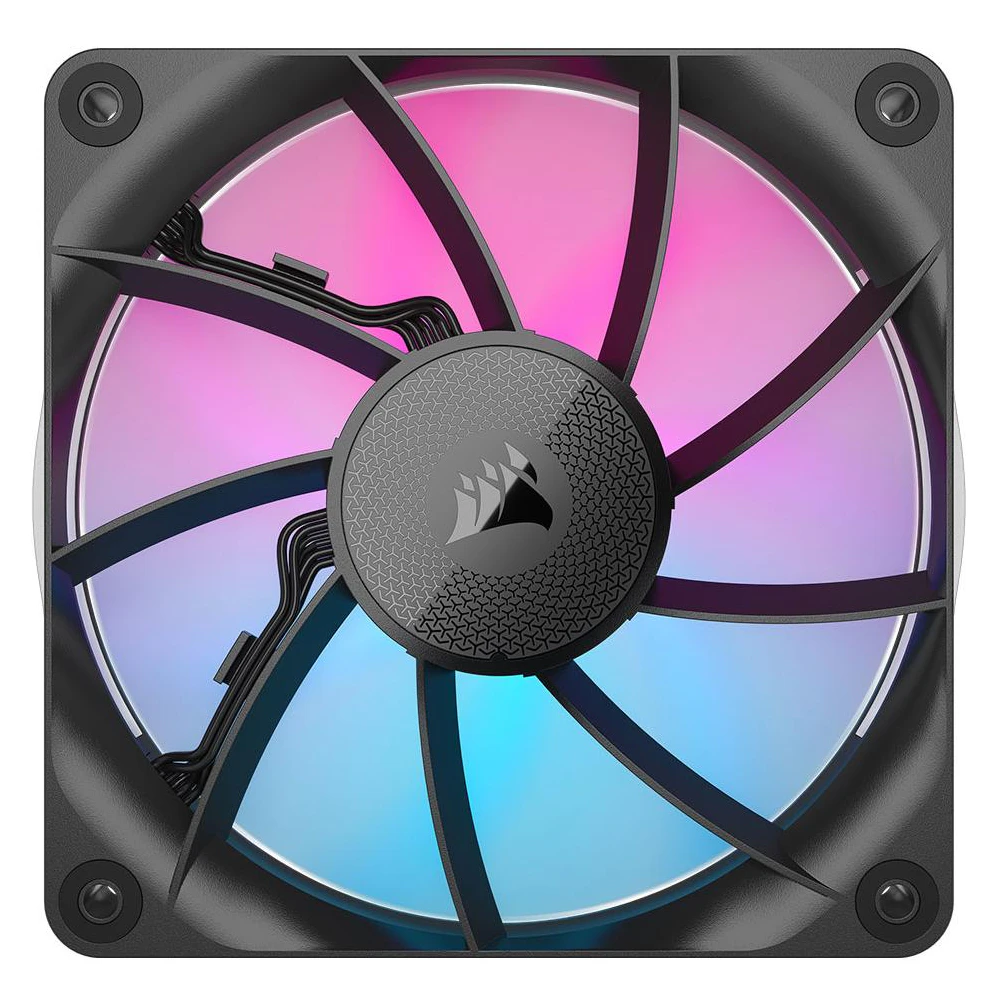 A large main feature product image of EX-DEMO Corsair iCUE LINK RX120 RGB - 120mm PWM Modular LCP Fan (Black)