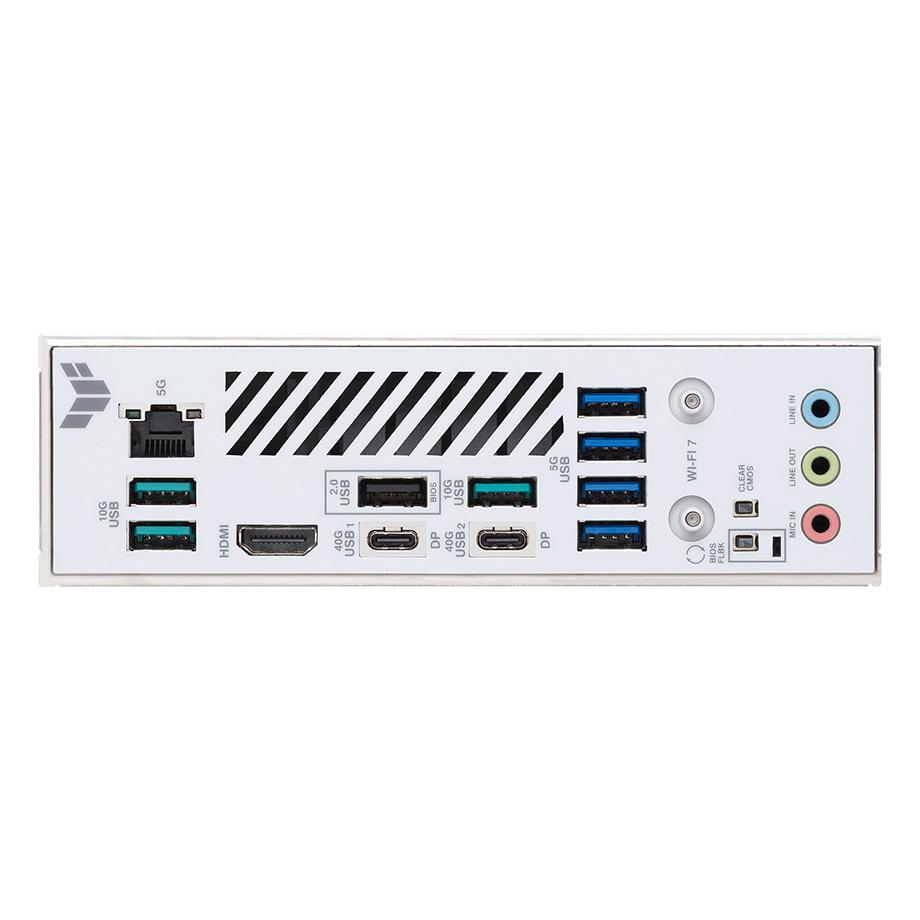 A large main feature product image of ASUS TUF Gaming X870-PRO WiFi7 W Neo AM5 ATX Desktop Motherboard