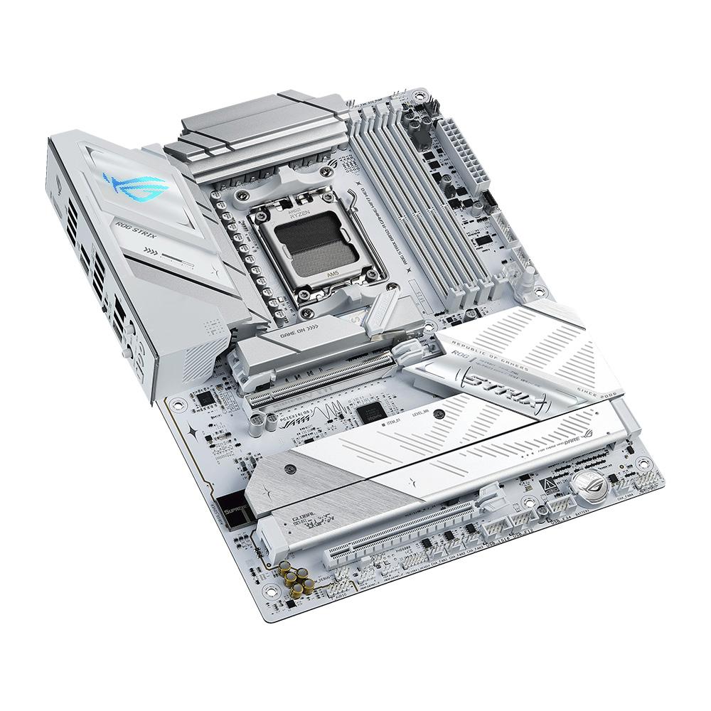 A large main feature product image of ASUS ROG Strix B850-A Gaming WiFi7 Neo AM5 ATX Desktop Motherboard