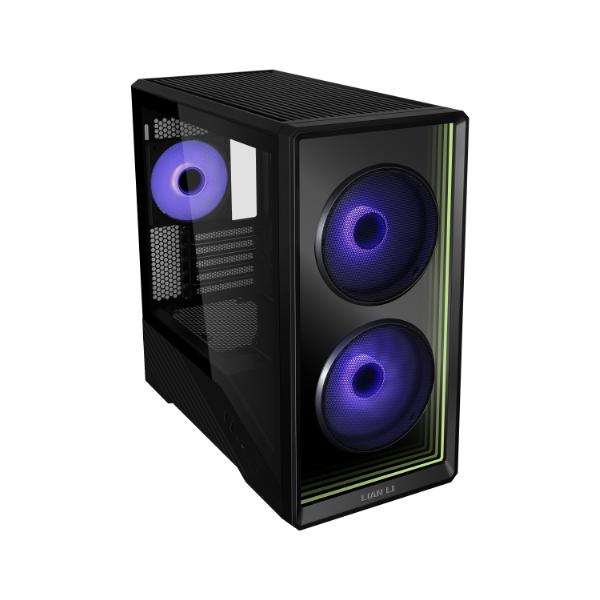 A large main feature product image of Lian Li Vector V150 INF RGB Glass Mid Tower Case (Black)