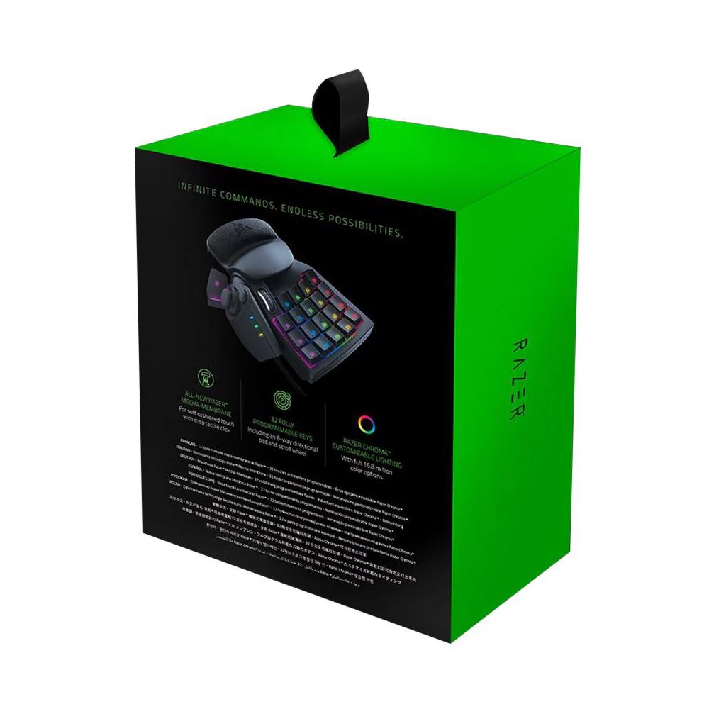 A large main feature product image of EX-DEMO Razer Tartarus Chroma V2 - USB Macro Gamepad (Mecha-Membrane Switch)