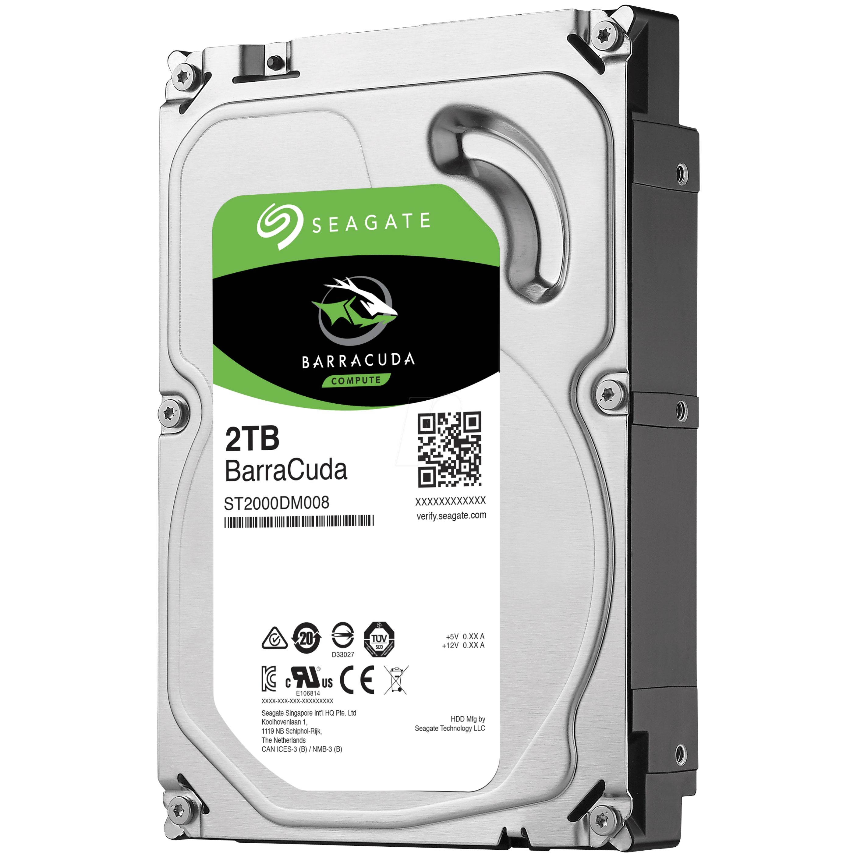 A large main feature product image of EX-DEMO Seagate BarraCuda 3.5" Desktop HDD - 2TB 256MB