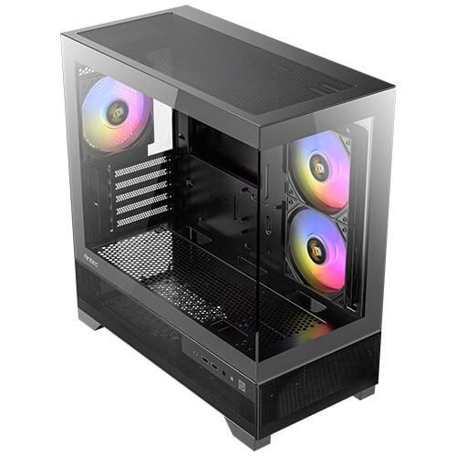A large main feature product image of Antec CX500M ARGB - Tempered Glass Mid Tower Case (Black)