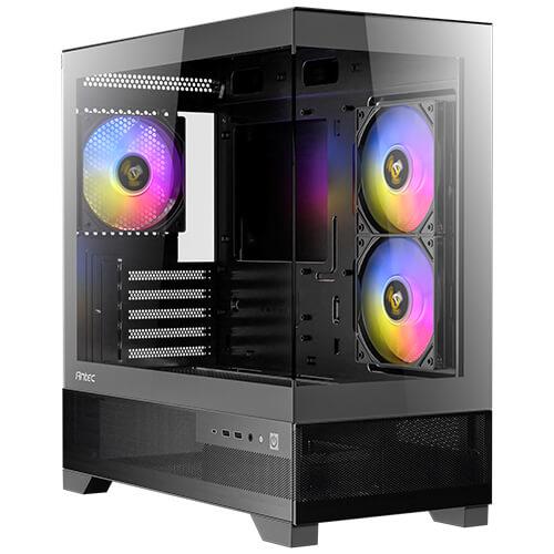 A large main feature product image of Antec CX500M ARGB - Tempered Glass Mid Tower Case (Black)