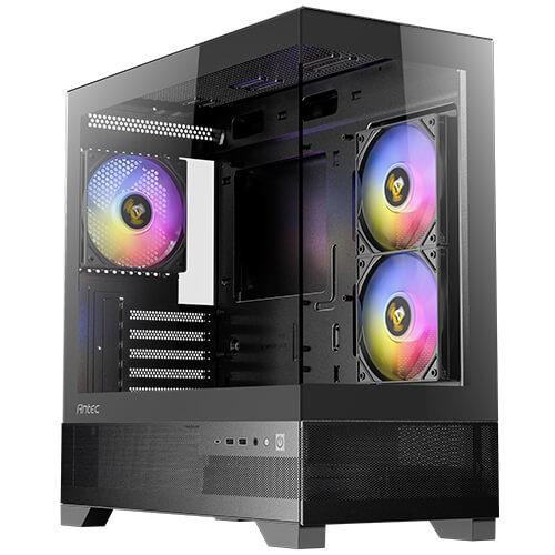 A large main feature product image of Antec CX500M ARGB - Tempered Glass Mid Tower Case (Black)