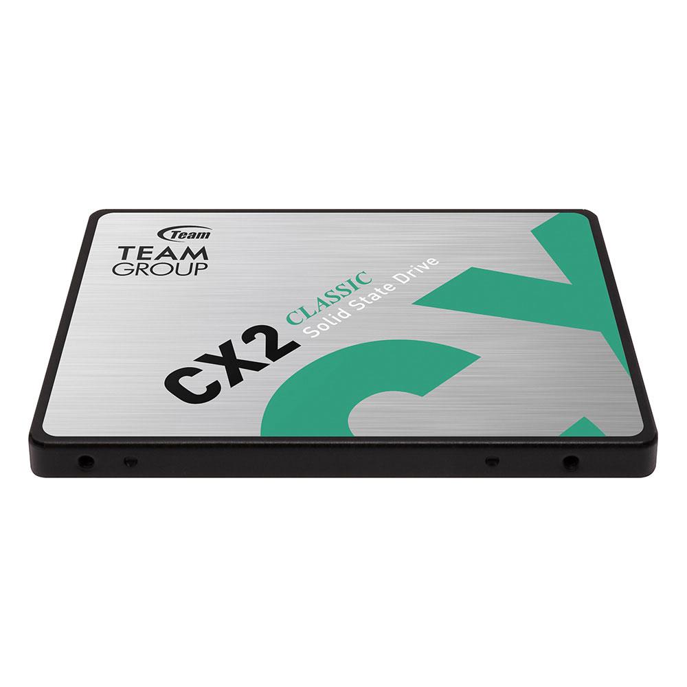 A large main feature product image of TeamGroup CX2 SATA 2.5" SSD - 512GB