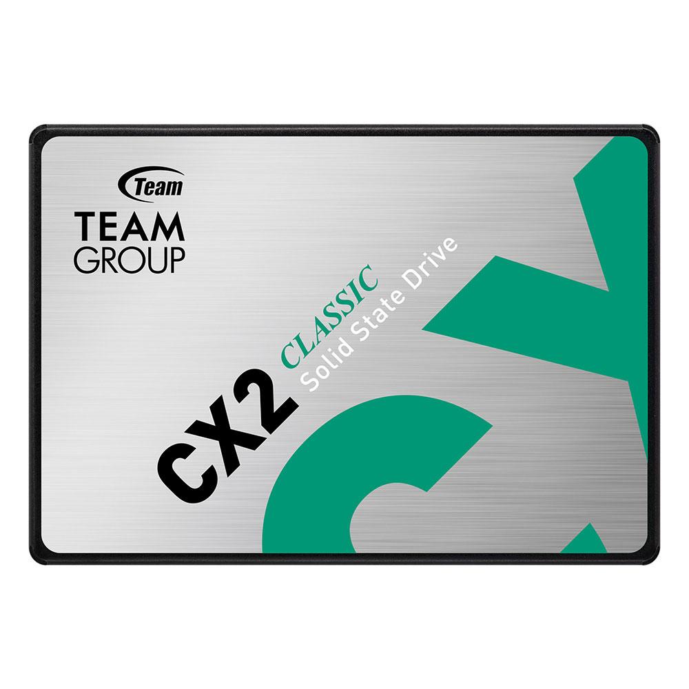 A large main feature product image of TeamGroup CX2 SATA 2.5" SSD - 512GB