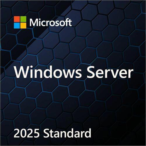 A large main feature product image of Microsoft Windows Server Standard 2025 - 4 Core Additional License, POS