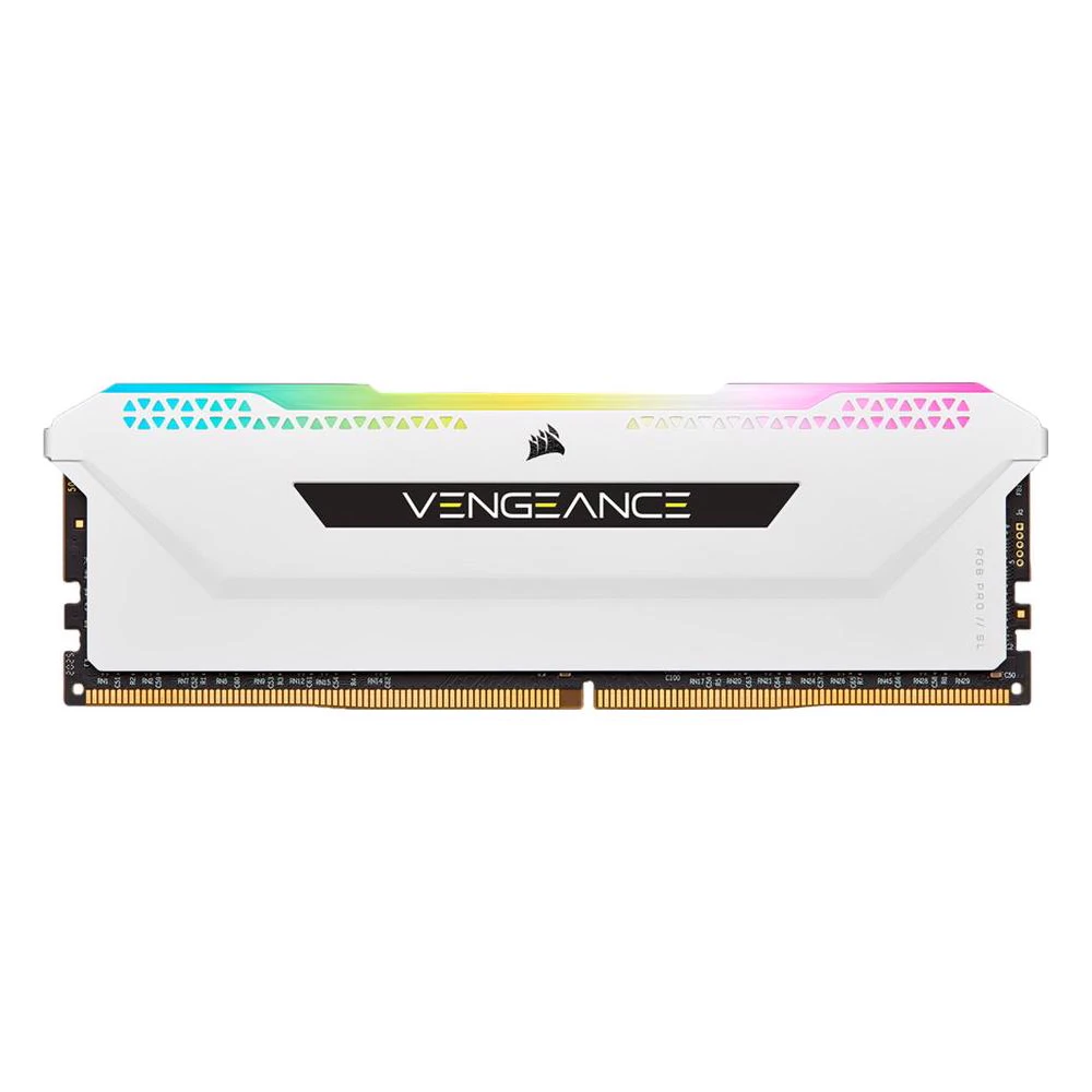 A large main feature product image of EX-DEMO Corsair Vengeance RGB Pro SL 16GB Kit (2x8GB) DDR4-3200 C16 (White)