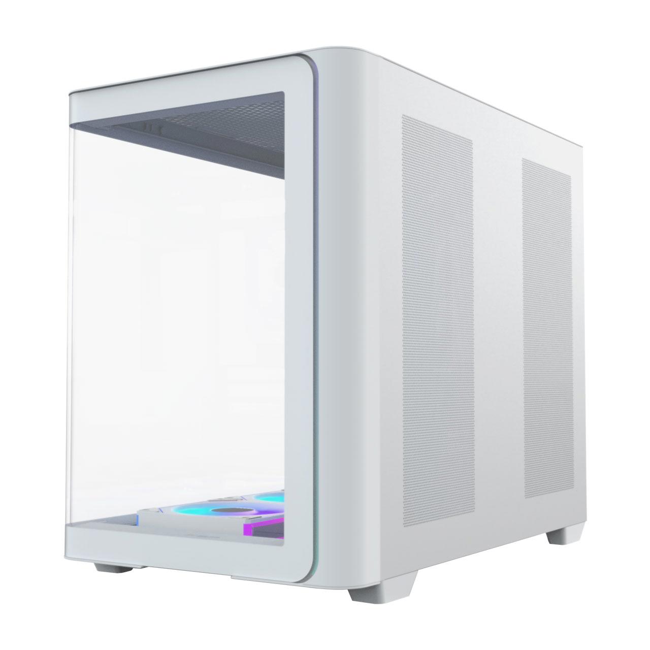 A large main feature product image of FSP M580 ZenFAN Edition - Mid Tower Dual-Chamber Case (White)