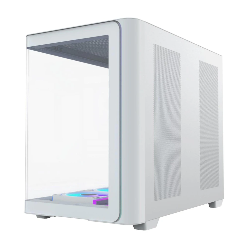 A large main feature product image of FSP M580 ZenFAN Edition - Mid Tower Dual-Chamber Case (White)