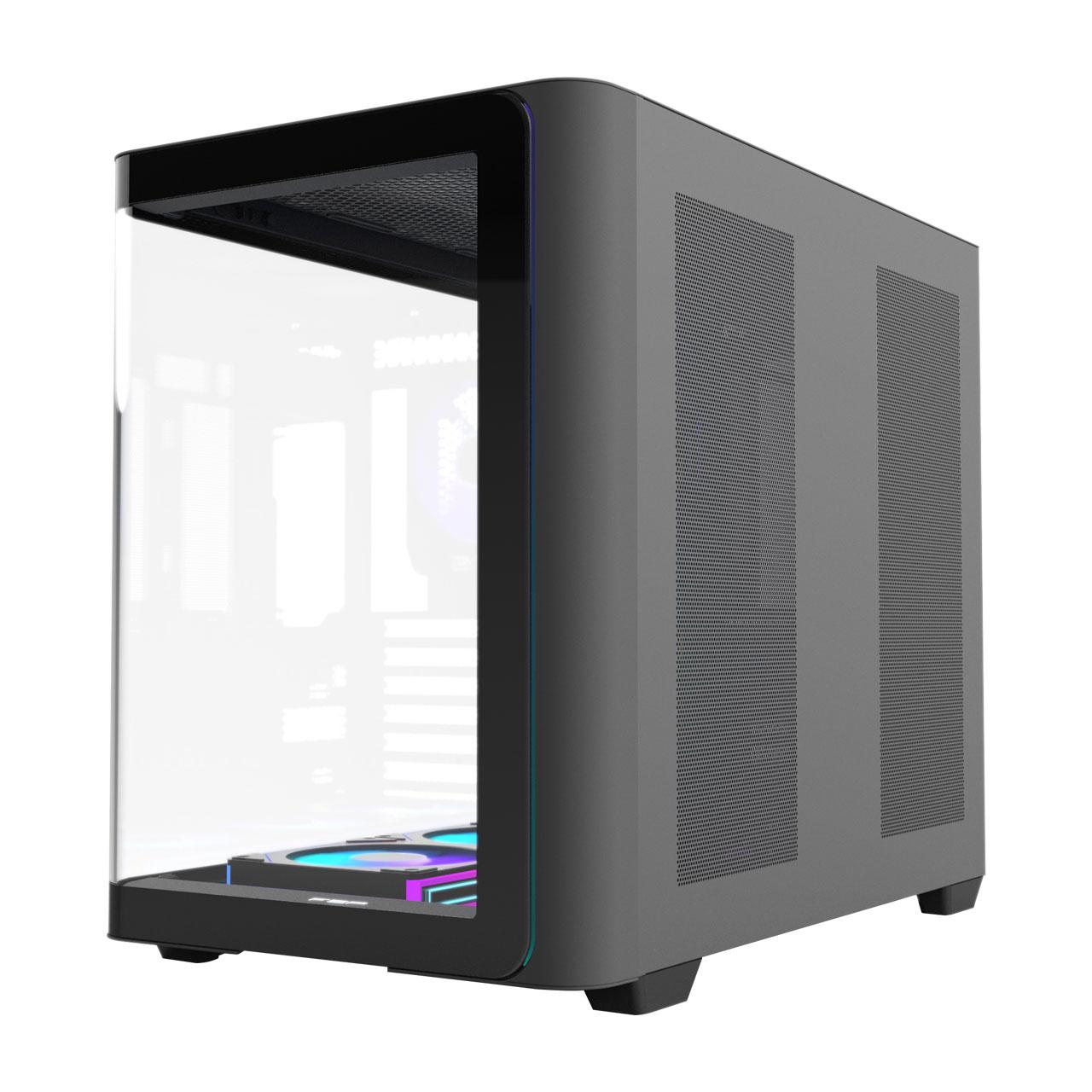 A large main feature product image of FSP M580 ZenFAN Edition - Mid Tower Dual-Chamber Case (Black)