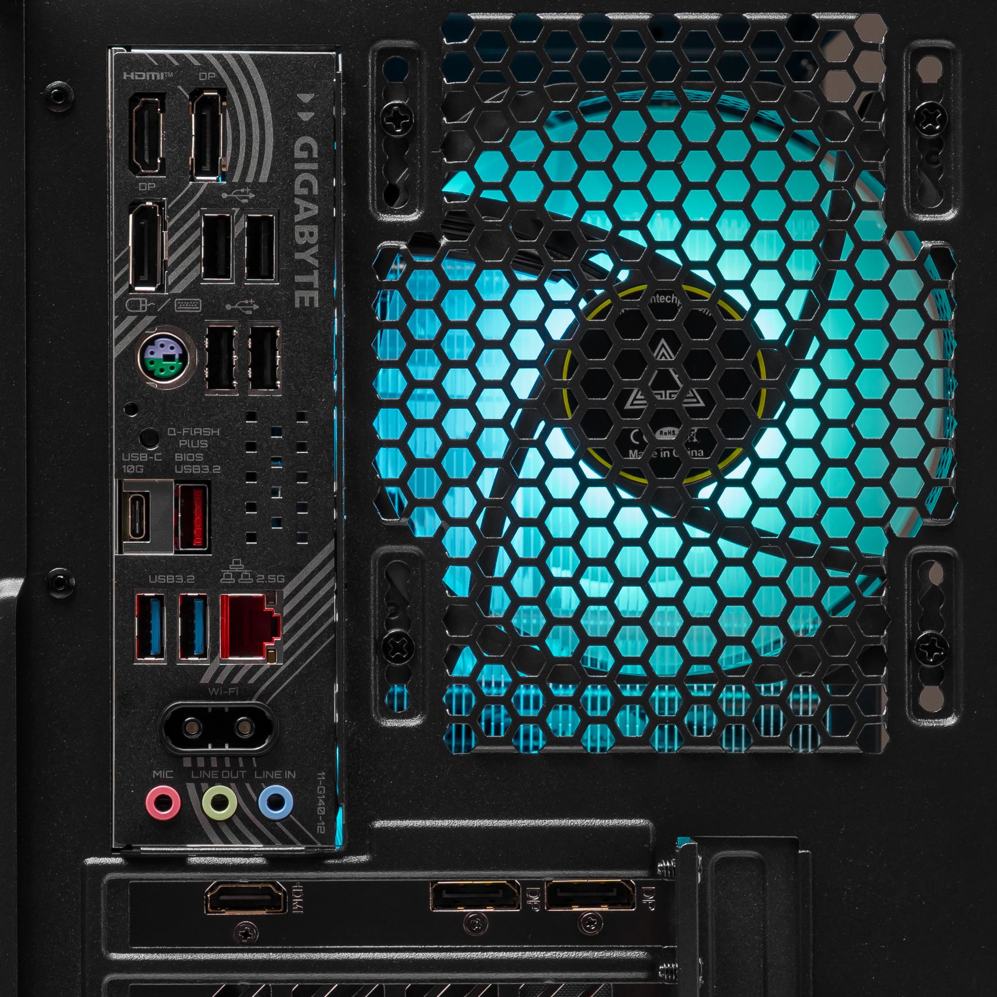 A large main feature product image of PLE Fusion RX 9060 XT Prebuilt Ready To Go Gaming PC