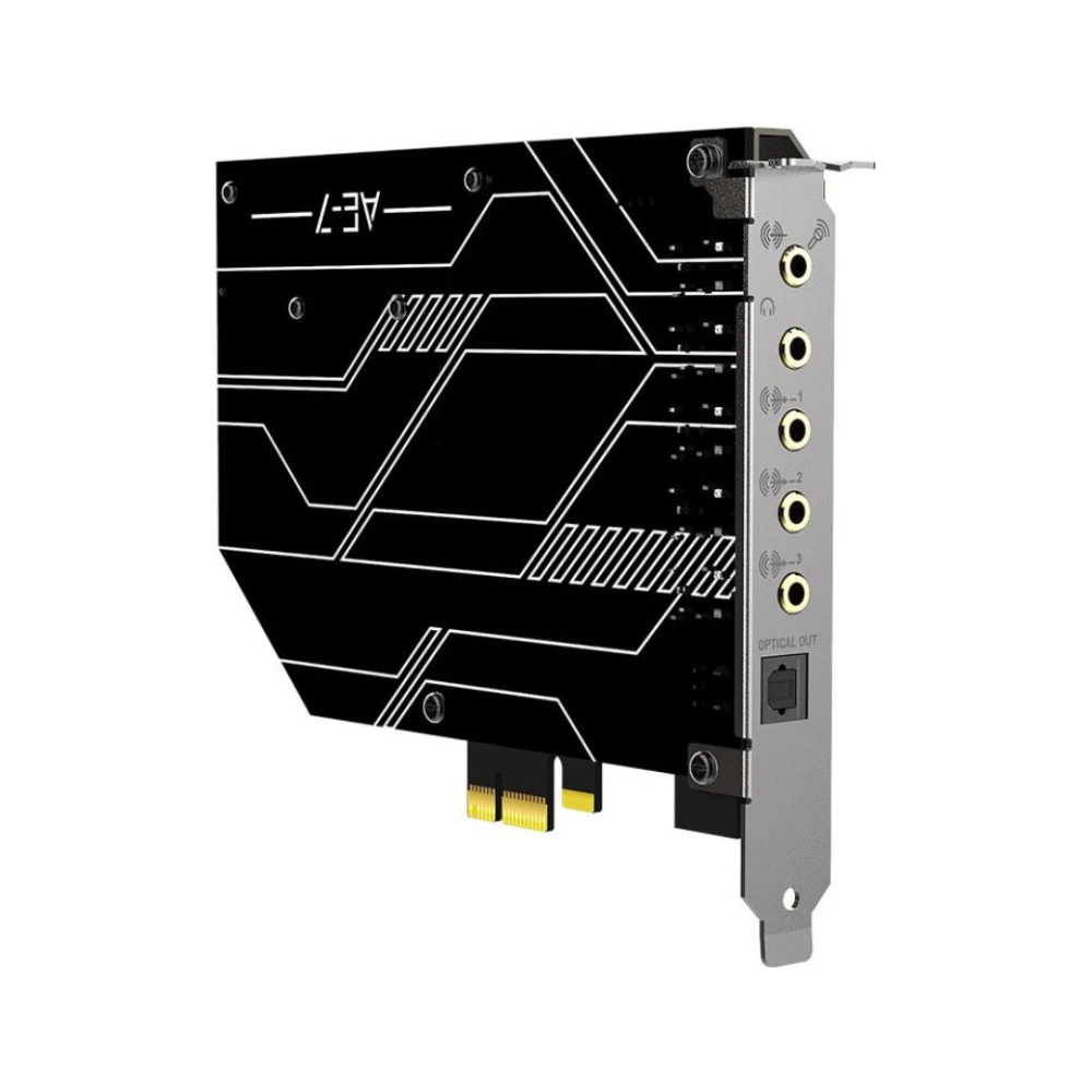 A large main feature product image of EX-DEMO Creative Sound Blaster AE-7 Hi-Res PCI-e Dac and Amp Sound Card