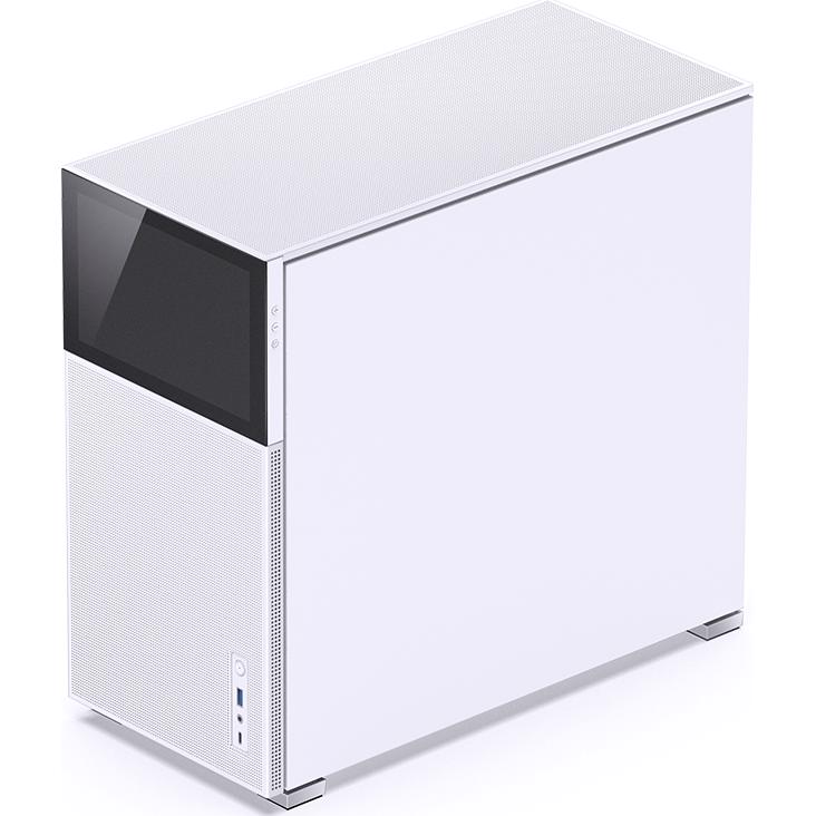A large main feature product image of EX-DEMO Jonsbo D41 MESH 35.4L Compact ATX Case w/ LCD (White)