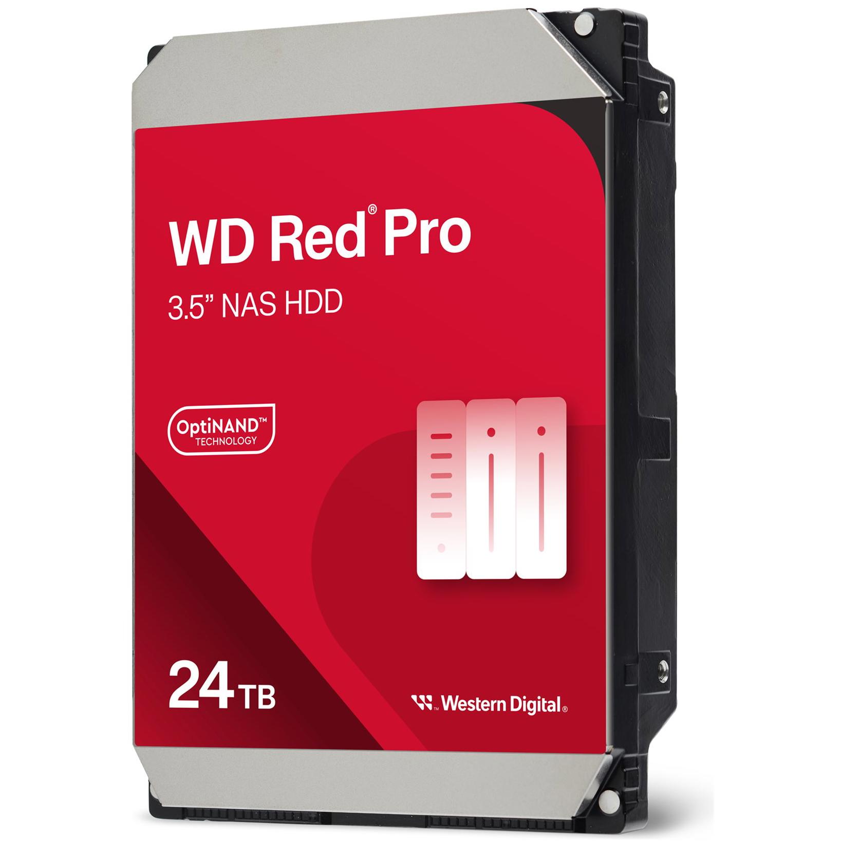 A large main feature product image of EX-DEMO WD Red Pro 3.5" NAS HDD - 24TB 512MB