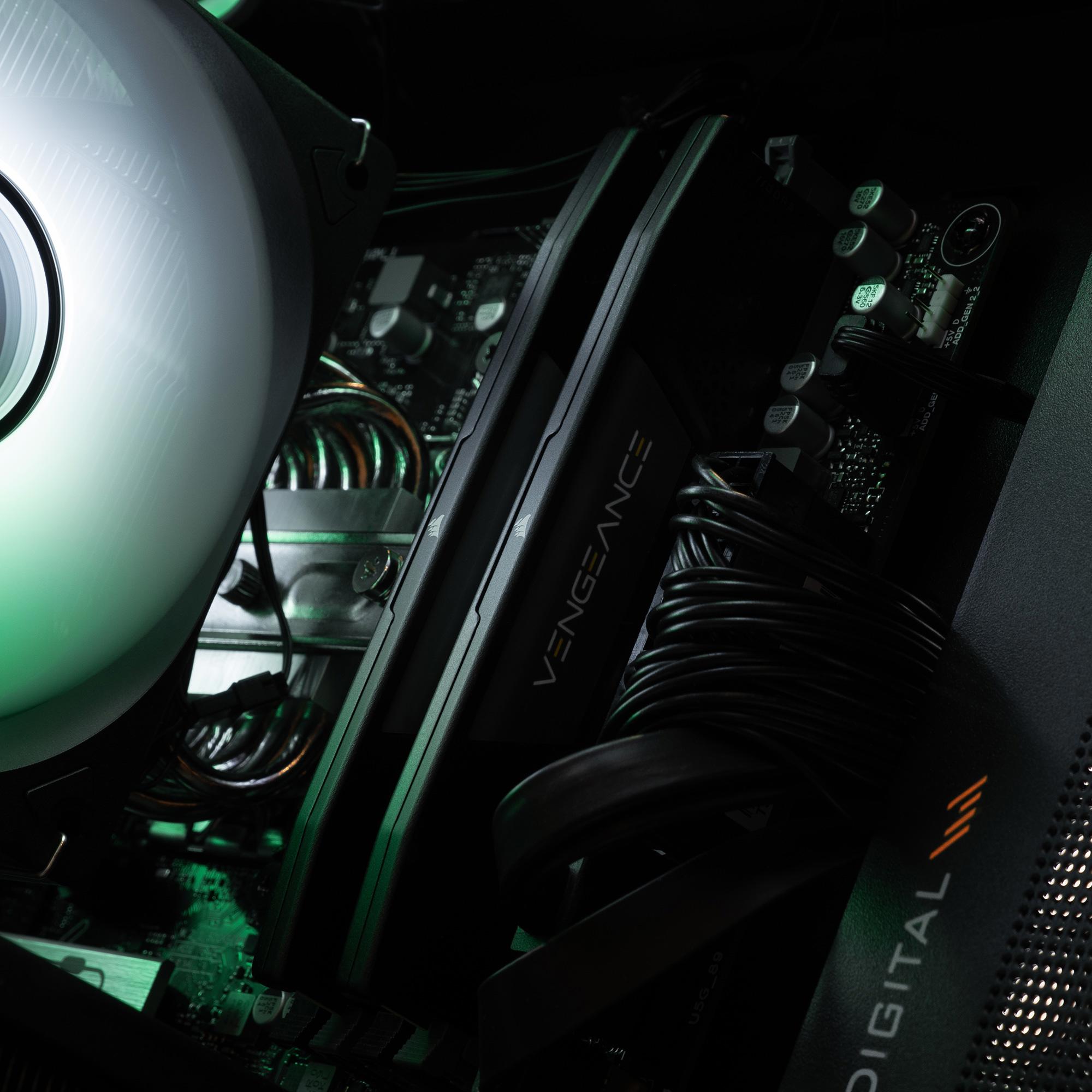 A large main feature product image of EX-DEMO PLE Cypher RX 7600 Prebuilt Ready To Go Gaming PC