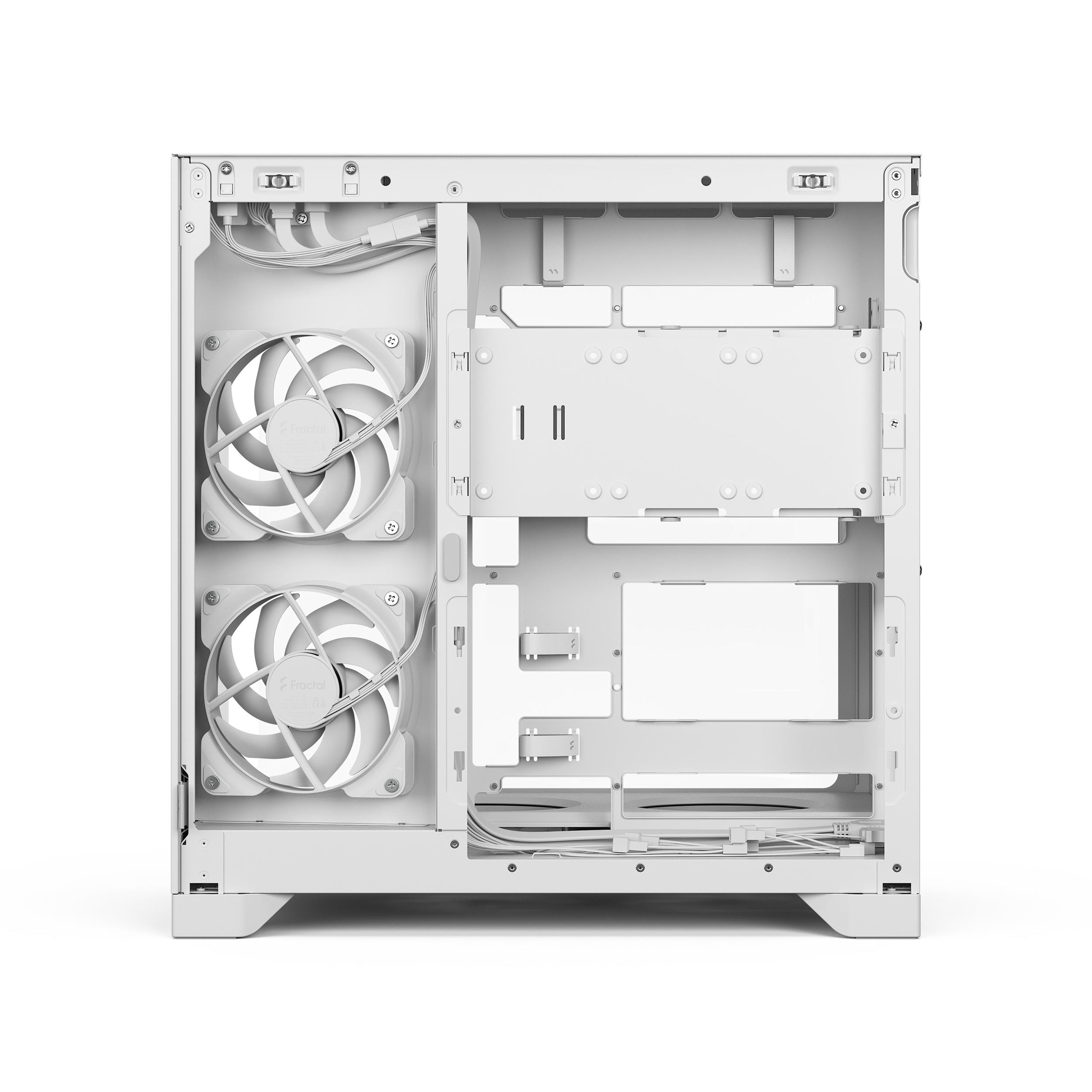 A large main feature product image of Fractal Design Pop 2 Vision RGB TG Mid Tower Case (White)