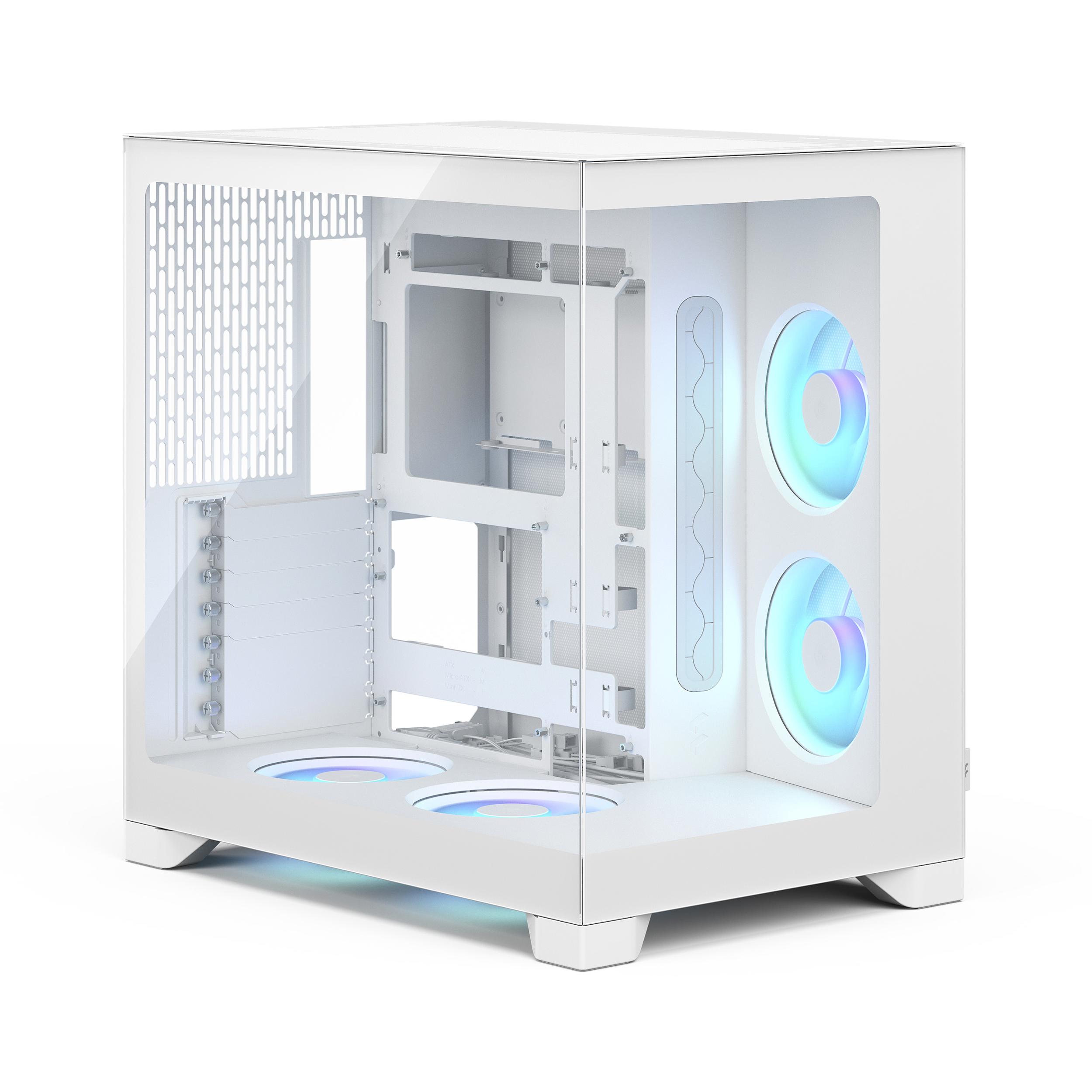 A large main feature product image of Fractal Design Pop 2 Vision RGB TG Mid Tower Case (White)