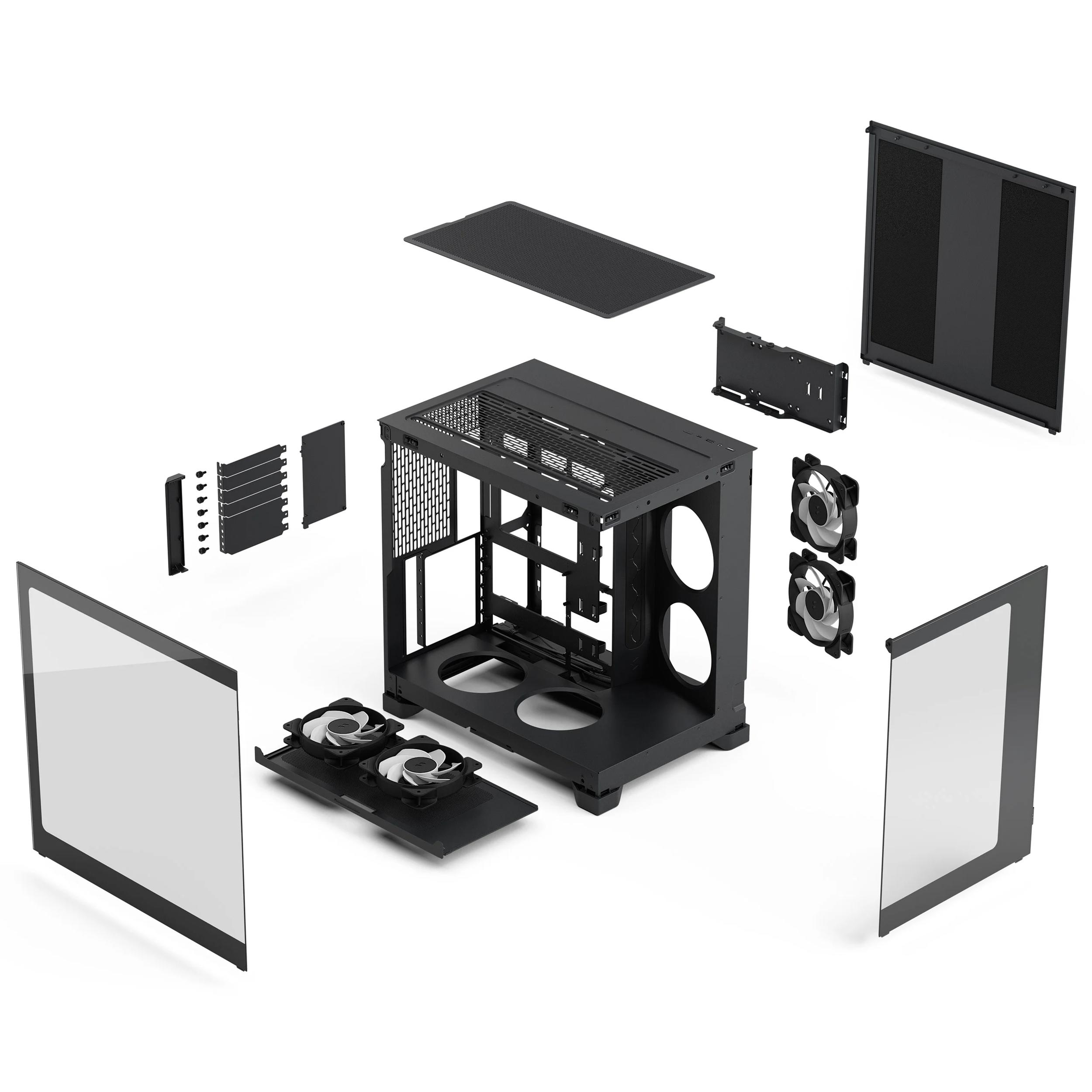 A large main feature product image of Fractal Design Pop 2 Vision RGB TG Mid Tower Case (Black)