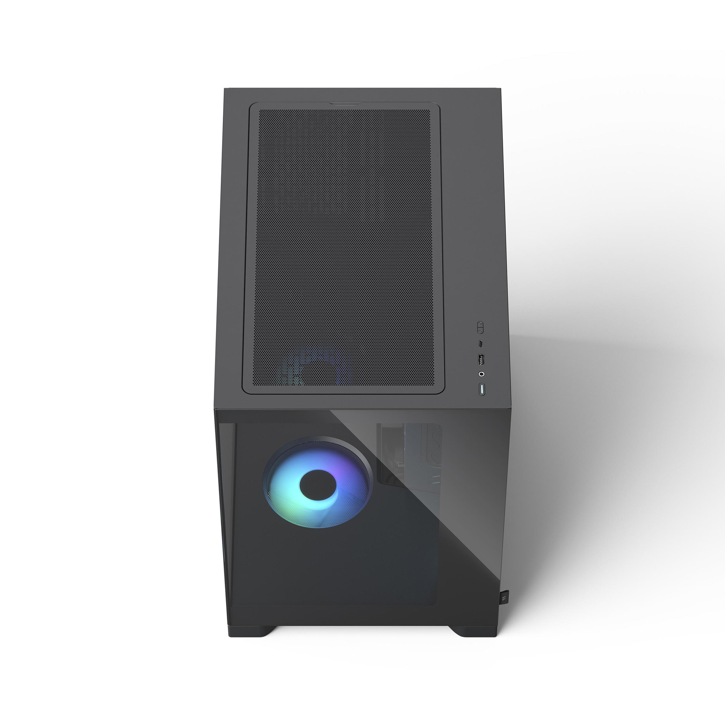 A large main feature product image of Fractal Design Pop 2 Vision RGB TG Mid Tower Case (Black)