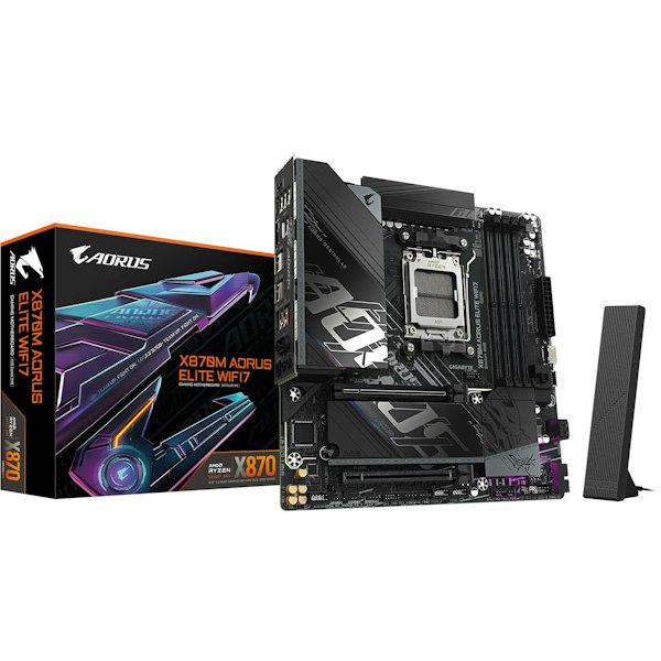 Gigabyte X870M Aorus Elite WiFi7 AM5 mATX Desktop Motherboard