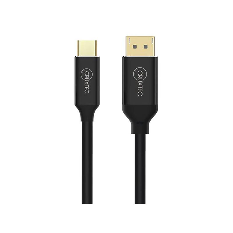 A large main feature product image of EX-DEMO Cruxtec USB-C Male to Displayport V1.4 Male Cable - 2m