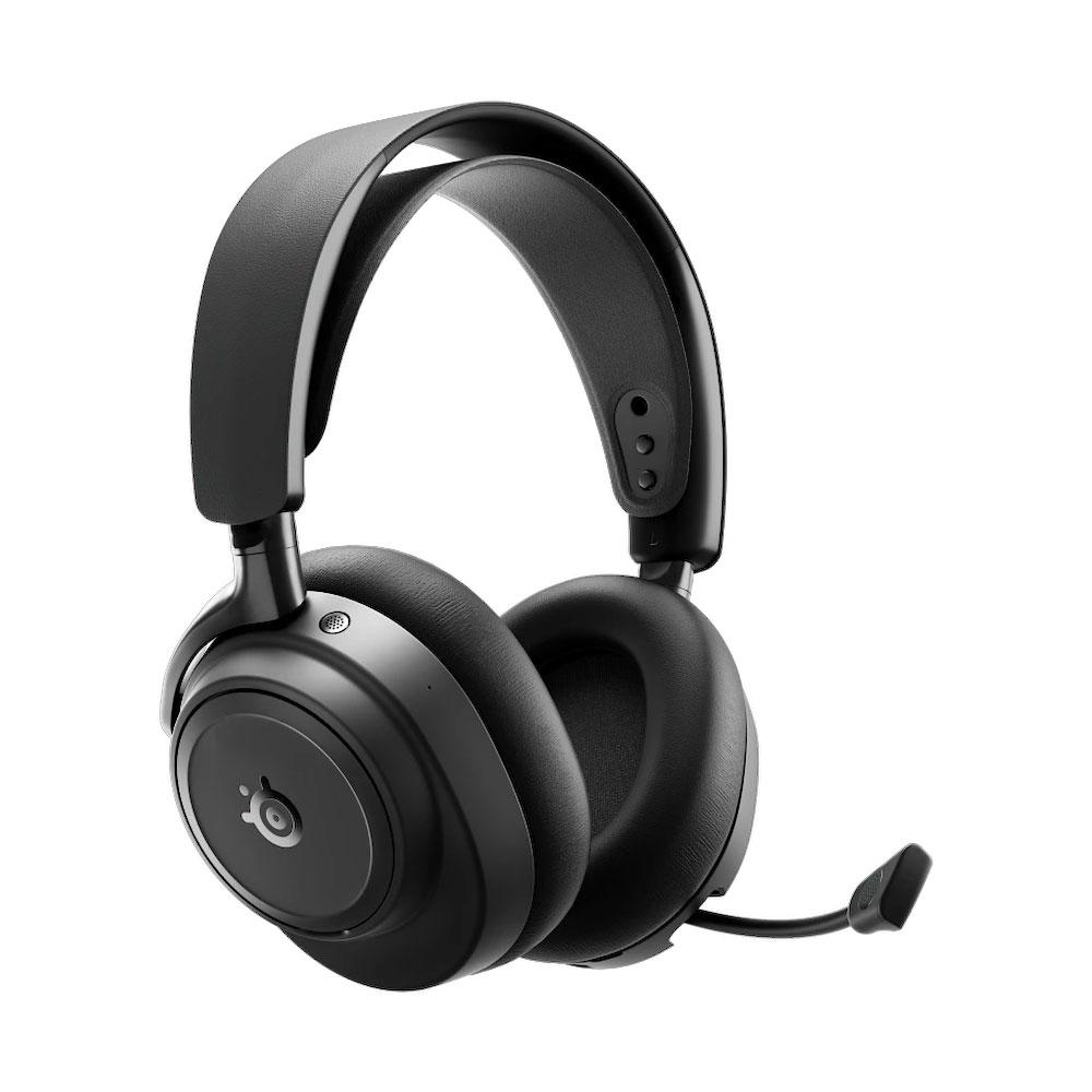 A large main feature product image of SteelSeries Arctis Nova Elite Hi-Res Wireless ANC Gaming Headset - Black