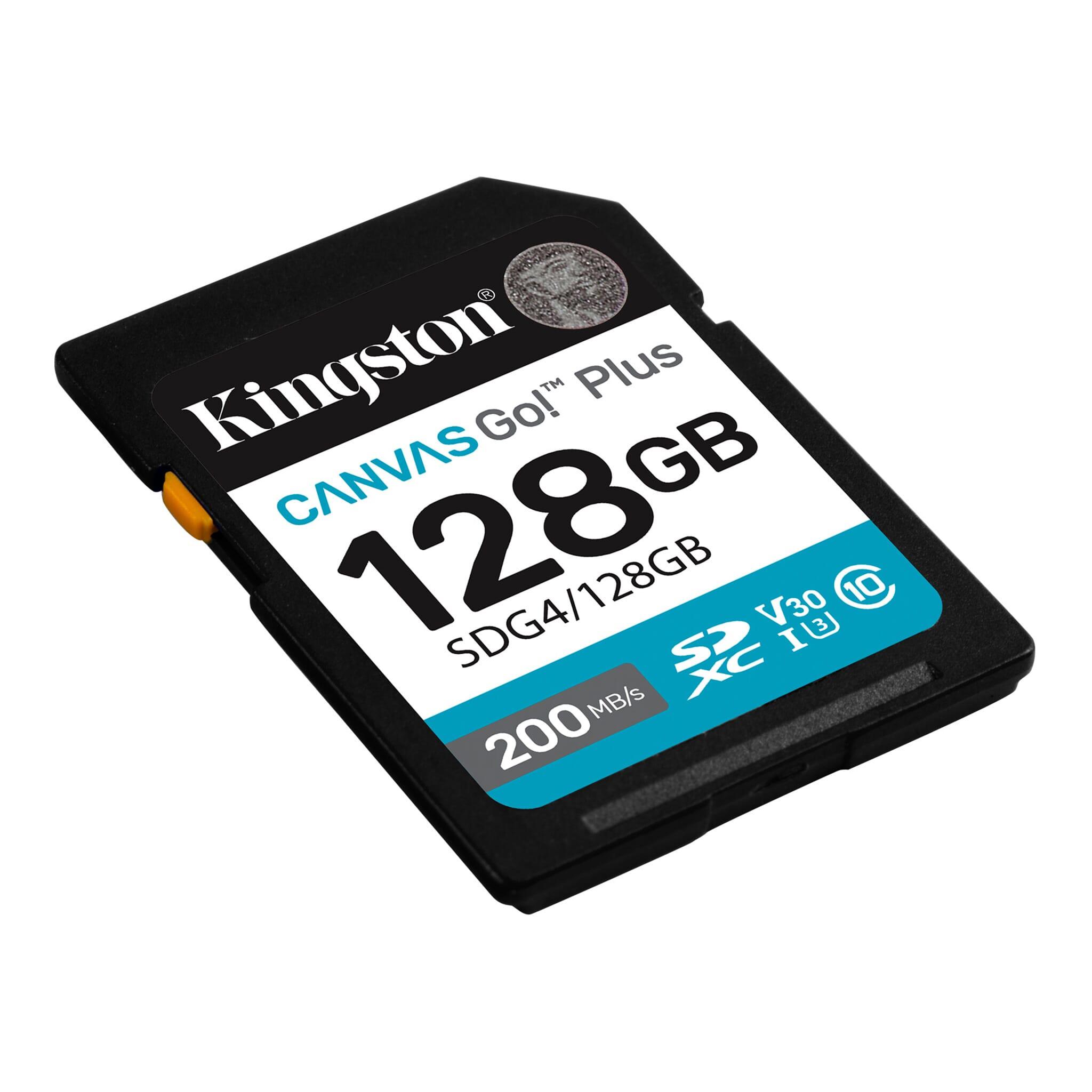 A large main feature product image of Kingston Canvas Go! Plus SDXC U3 V30 UHS-I SD Card - 128GB