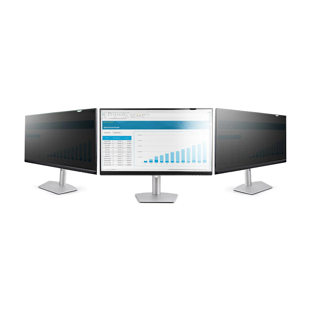 A large main feature product image of Startech Monitor Privacy Screen for 27 inch PC Display - Computer Screen Security Filter - Blue Light Reducing Screen Protector Film - 16:9 WideScreen - Matte/Glossy - +/-30 Degree (PRIVSCNMON27)
