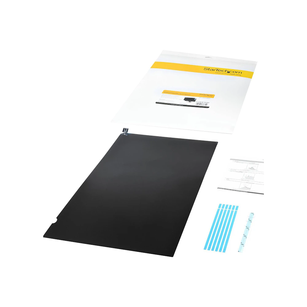 A large main feature product image of Startech Monitor Privacy Screen for 27 inch PC Display - Computer Screen Security Filter - Blue Light Reducing Screen Protector Film - 16:9 WideScreen - Matte/Glossy - +/-30 Degree (PRIVSCNMON27)