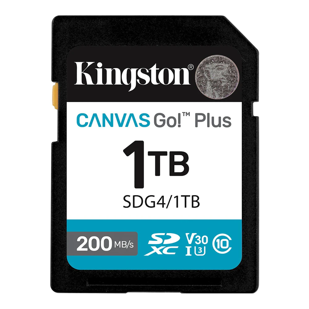 A large main feature product image of Kingston Canvas Go! Plus SDXC U3 V30 UHS-I SD Card - 1TB