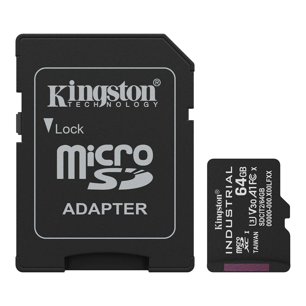 Kingston Industrial microSDHC U3 V30 A1 UHS-I SD Card - 64GB