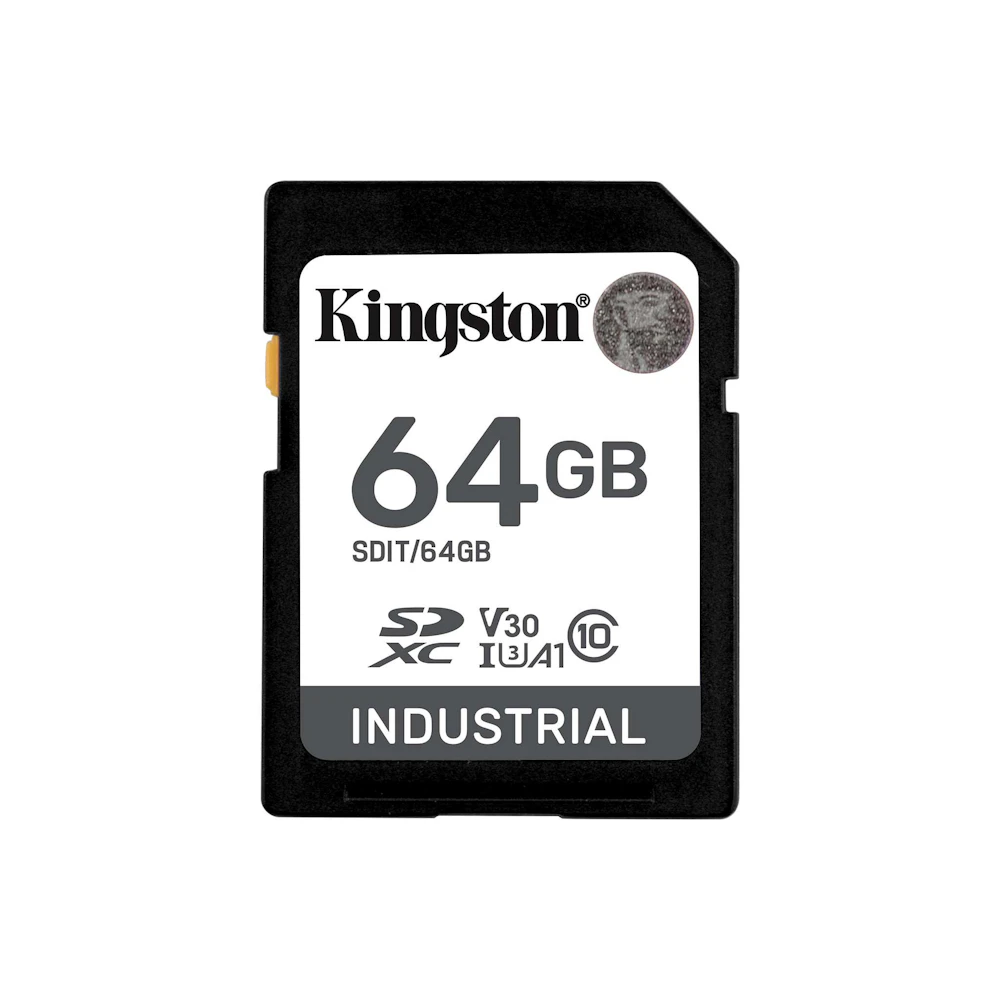 Kingston Industrial SDHC U3 V30 A1 UHS-I SD Card - 64GB