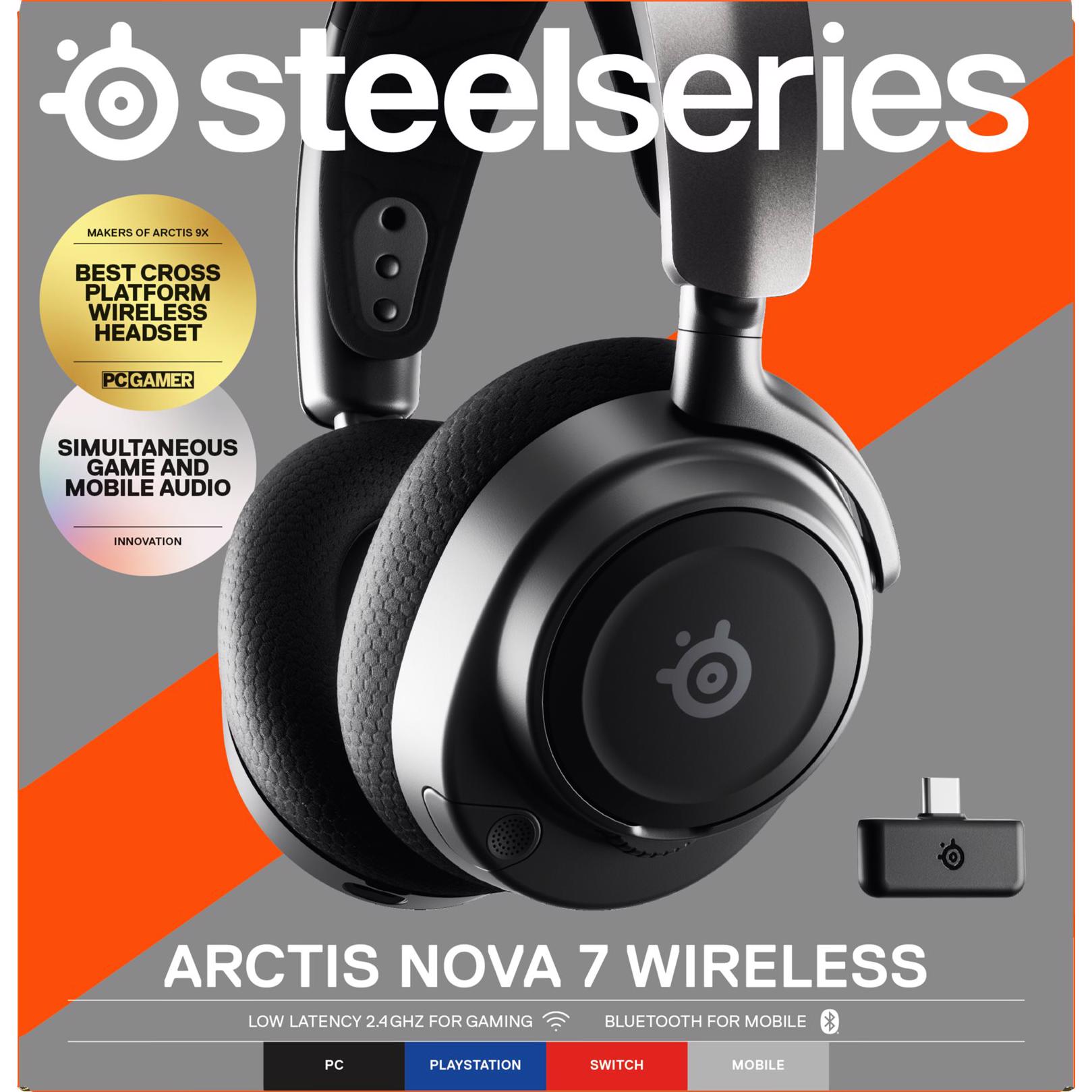 A large main feature product image of EX-DEMO SteelSeries Arctis Nova 7 Wireless - Gaming Headset