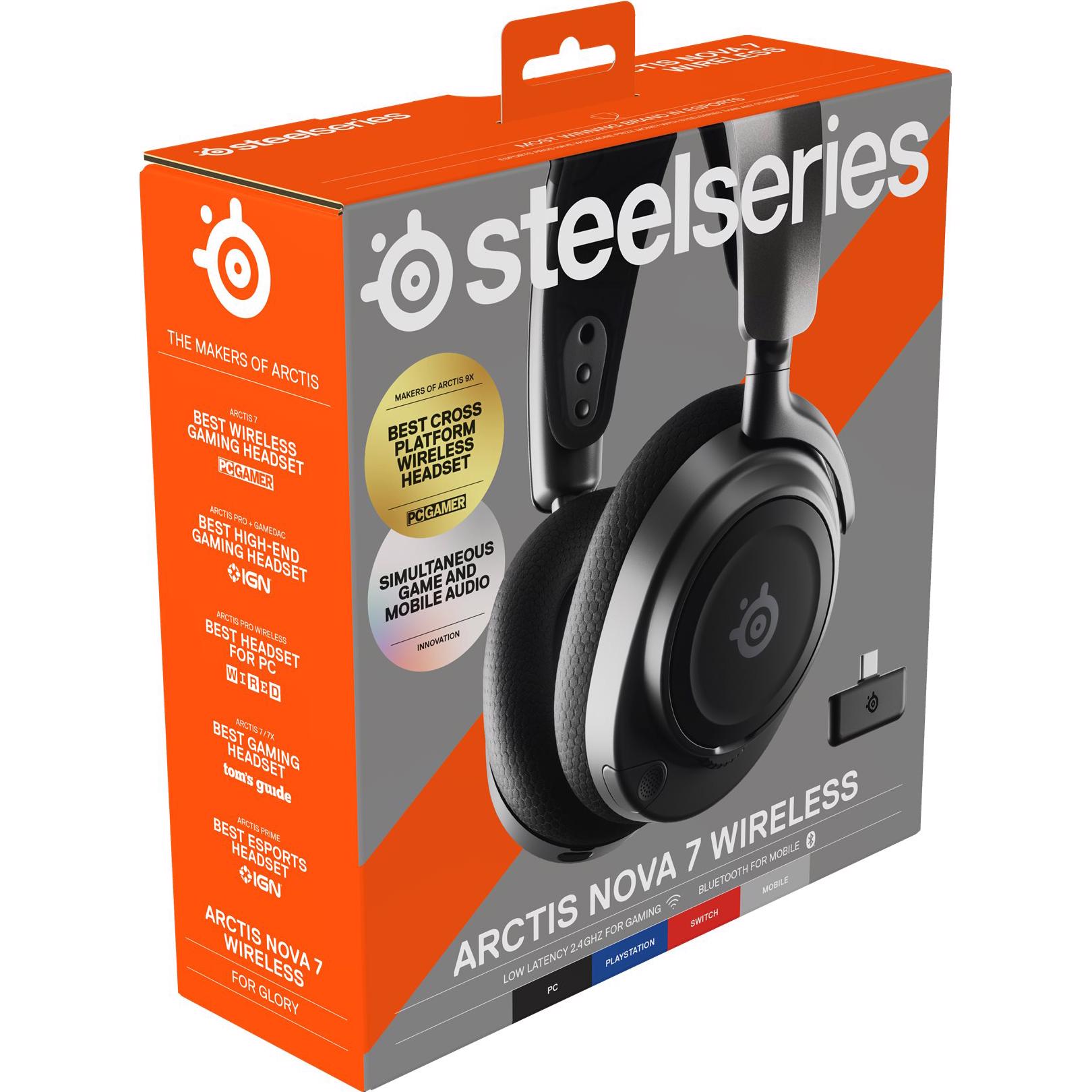 A large main feature product image of EX-DEMO SteelSeries Arctis Nova 7 Wireless - Gaming Headset